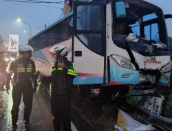 Kecelakaan Bus di Kawasan Puncak Bogor, Digelar Olah TKP Oleh Pihak Kepolisian